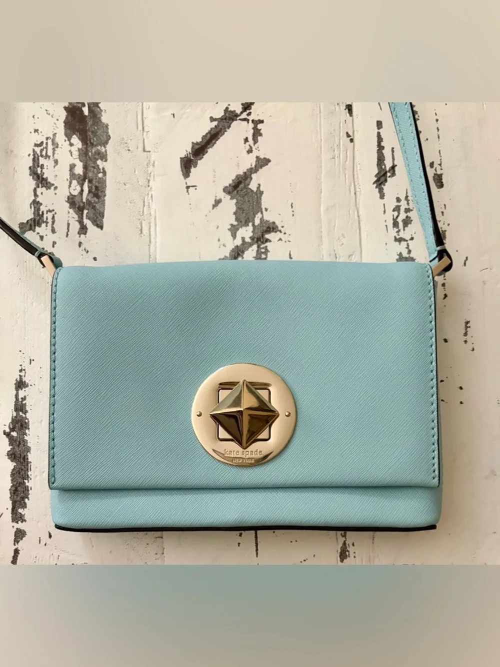 kate spade Light Blue Crossbody with Gold-Tone Star Emblem